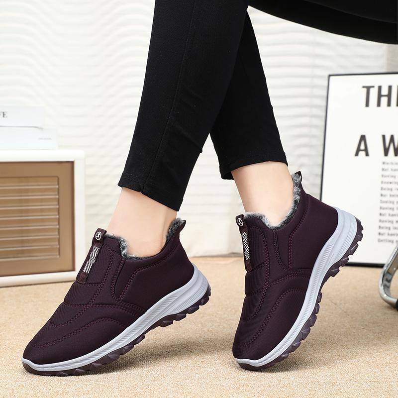 Women Large Size Warm Lined Boots High Top Shoes Winter Walking and Commuting Casual Outdoor Travel Daily Boots Style Sizes 36-45