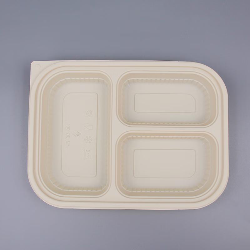 Compostable 3-Compartment Takeout Lunch Boxes