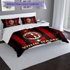 3pcs Custom Name AC Milan Crest Printed Bedding Set Duvet Cover Closure Includes 1 Duvet Cover & 2 Pillowcases, Soft and Comfortable for All Seasons.
