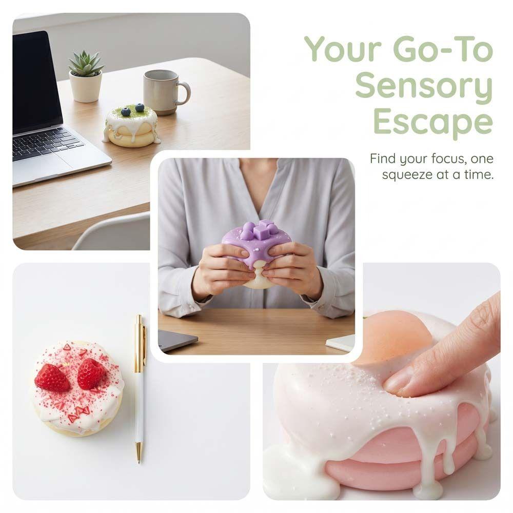 Cute Cake Soufflé Squeeze Toy Simulation Design Slow Rebound Toy  Fingertip Toy