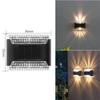 Solar LED Wall Lights Brighten Outdoor Space Waterproof LED Stair Lights Yard Landscape Decor Light Outside Garden Decorations