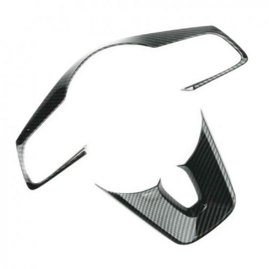 Carbon Fiber 2X Car Steering Wheel Decor Cover Trim For Kia Forte K3 2019-2024