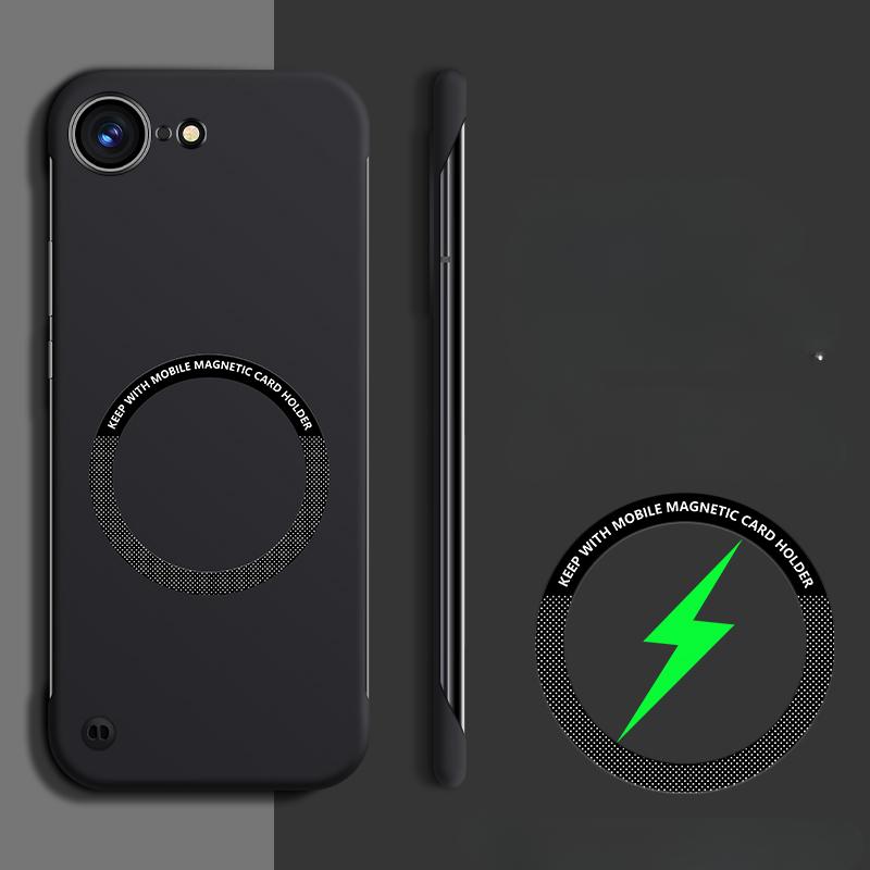 

Безрамный жесткий ПК для Magsafe Чехол для телефона Iphone 16E 16e Противоударный матовый тонкий чехол Magsafe для Iphone SE 4 SE4 2025 5G for iphone 16E чёрный