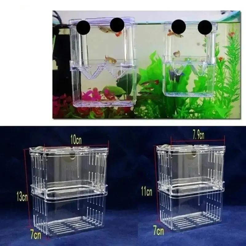 Fish Tank Acrylic Fish Breeding Isolation Box Betta Fish Aquarium Breeder Fish Tank Hatching Incubator Fish House Home Hatchery