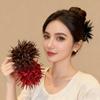 1pc New Simulation Hydrangea Large Acrylic Hair Claw Clip, Women'S Fashion Bohemian Style Hydrangea Flower Bun Hair Clip, Shark Clip