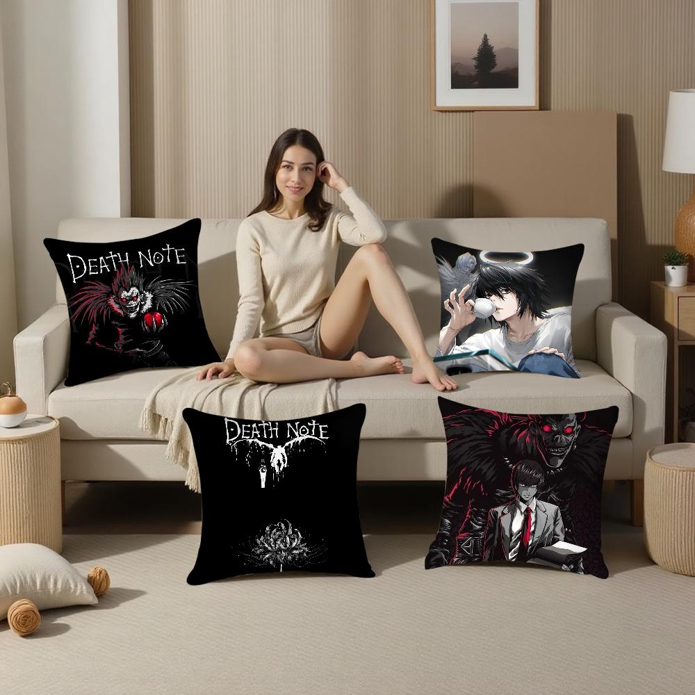 D-Death N-Note Pillow Case Plush Fabric Soft  Pillowcase Double Sided Print  Sofa Cushion Cover Throw Pillow Cover