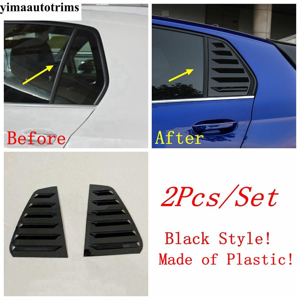 For VW Volkswagen Golf 8 MK8  - 2025 Rear Window Triangle Shutter Panel Cover Trim Carbon Fiber / Black Exterior Accessories