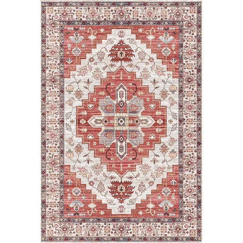 Dywan w stylu etnicznym vintage do sypialni, domu, hotelu, miękka mata z możliwością prania, dekoracja salonu, przedpokoju, szatni, dywanik pod stolik kawowy