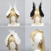 Black Devil Wings Cosplay Accessories Lolita Anime Angel Wing Feather Embroidery Headdress Halloween Party Costumes Hair Props