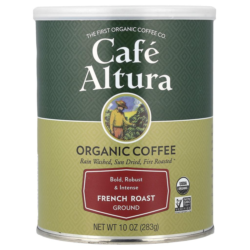 Cafe Altura Organic Coffee, Ground Coffee, French Roast, 283g (10oz)