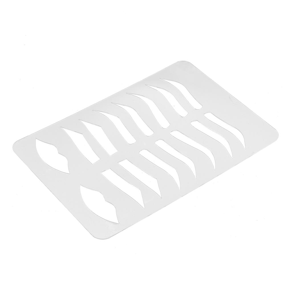 Brow Lips Template Reusable Bendable Eyebrow Lip Eyebrow Grooming Stencils for Tattoo Artists Beauty Beginners