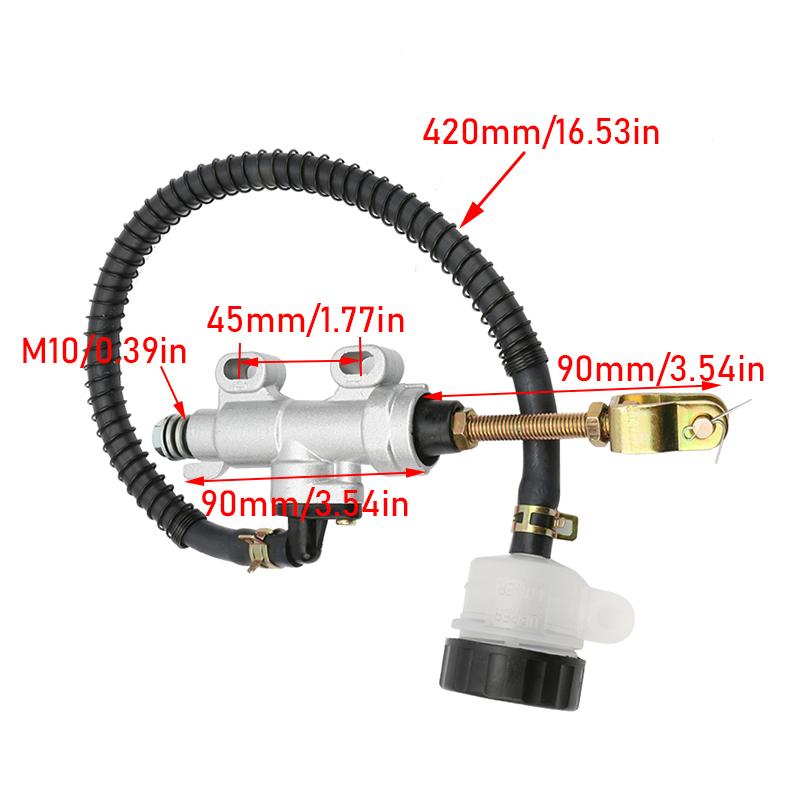 Motorcycle Rear Brake Pump Hydraulic Master CylinderUniversal For ATV 50-250CC Pit Dirt Bike Suzuki Honda Yamaha