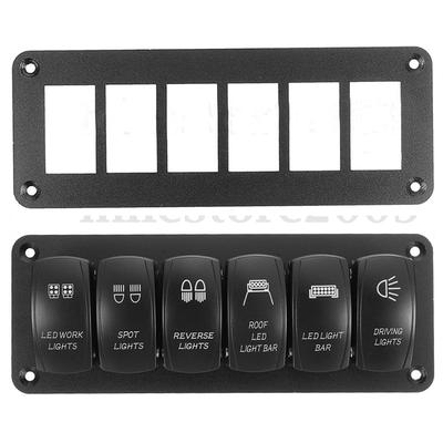 6cestný držák na panel s hliníkovým kolébkovým spínačem, člun, člun, RV