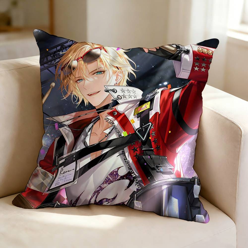 Romance Mobile Game FFor All Time  Pillow Case Square DoubleSided Sofa Cushion Cover Bedroom Bedside Pillow