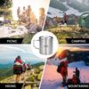 Lixada 750ml Cup Outdoor Stainless Steel  Cup Mug with Foldable Handles and Lid for Camping Hiking Backpacking camping pot