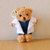 12cm Doctor/Nurse Teddy Bear Graduation Doll with Custom Logo - White Coat Pendant Souvenir