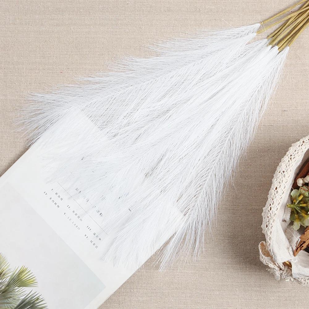 5/10Pcs Artificial Pampas Grass Bouquet For Home Wedding Decoration Party Room Decor Bedroom DIY Flower Wall Vase Reed Decor