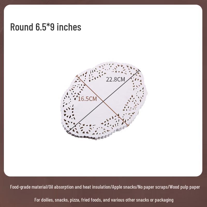 Maidekai Food Grade Oval Lace Paper Doilies
