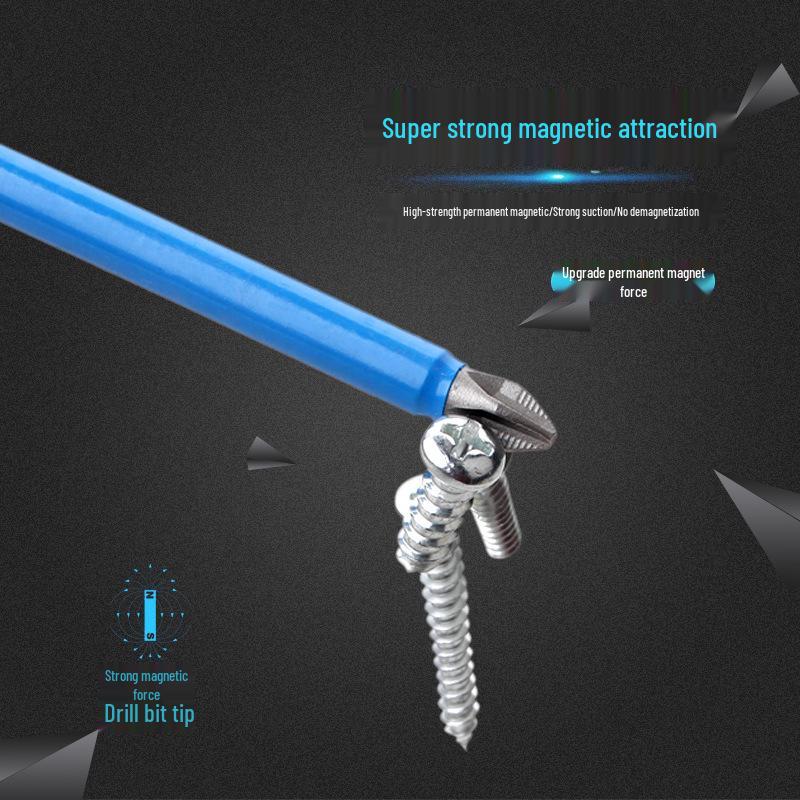 Powerful Anti-Slip Electric Screwdriver Set with Strong Magnetic Double Cross Bits and Super Hard Drill