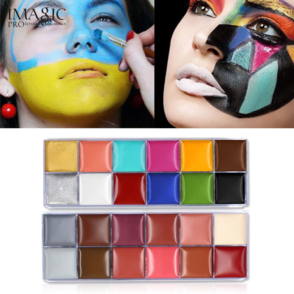 Buy 2pC12 Colors Body Face Oil Painting Paint Pigment for Beauty Kit ...