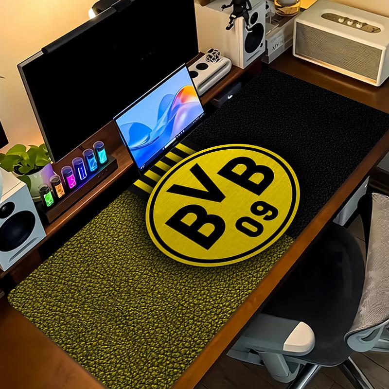 Poduszka z nadrukiem Borussia Dortmund Antypoślizgowa Mata pod mysz do laptopa/tabletu XXL Mata do gry na mini PC Z blokowaną krawędzią