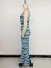 Spring/Summer 2026 Striped Sleeveless Knit Dress: European and American Resort Style Fashion for Women.
