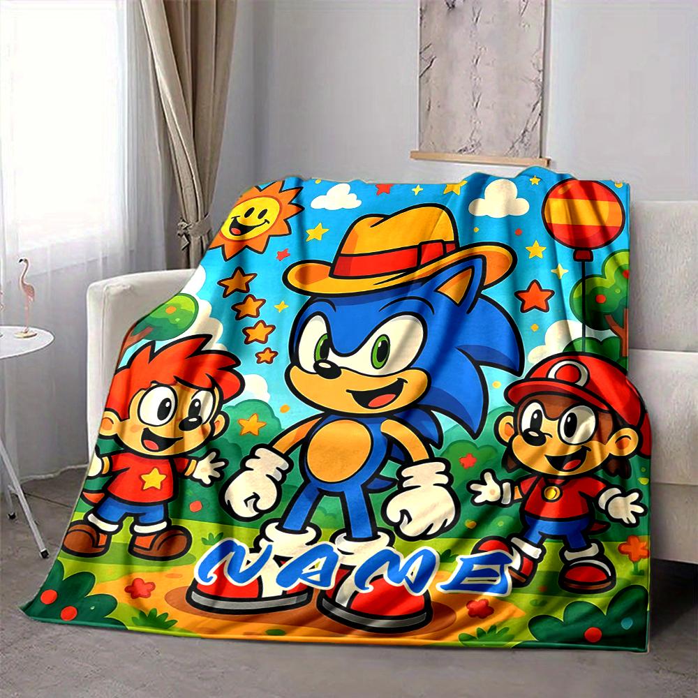 Custom 1pc Sonic Adventure Blanket, Soft And Comfortable Blanket, Casual Warm, Camping Travel Blanket, Birthday Gift Q912175