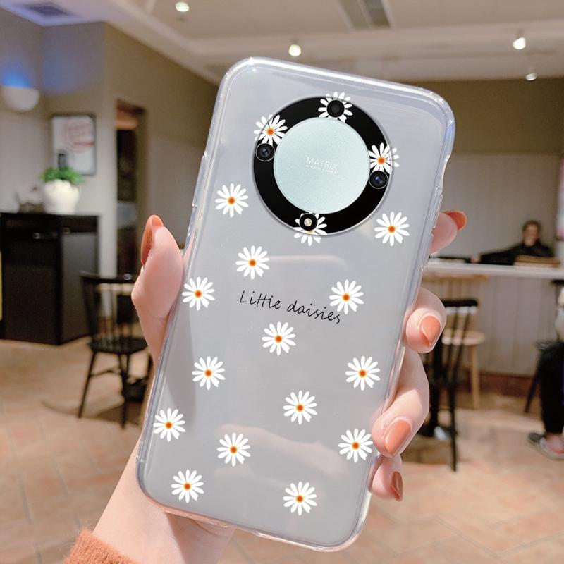 Clear Case For Honor Magic 5 Lite X9a Shockproof Cover Cartoon Cute Cat Soft Silicone Fundas For Honor X9c X9b Women Clear Bags