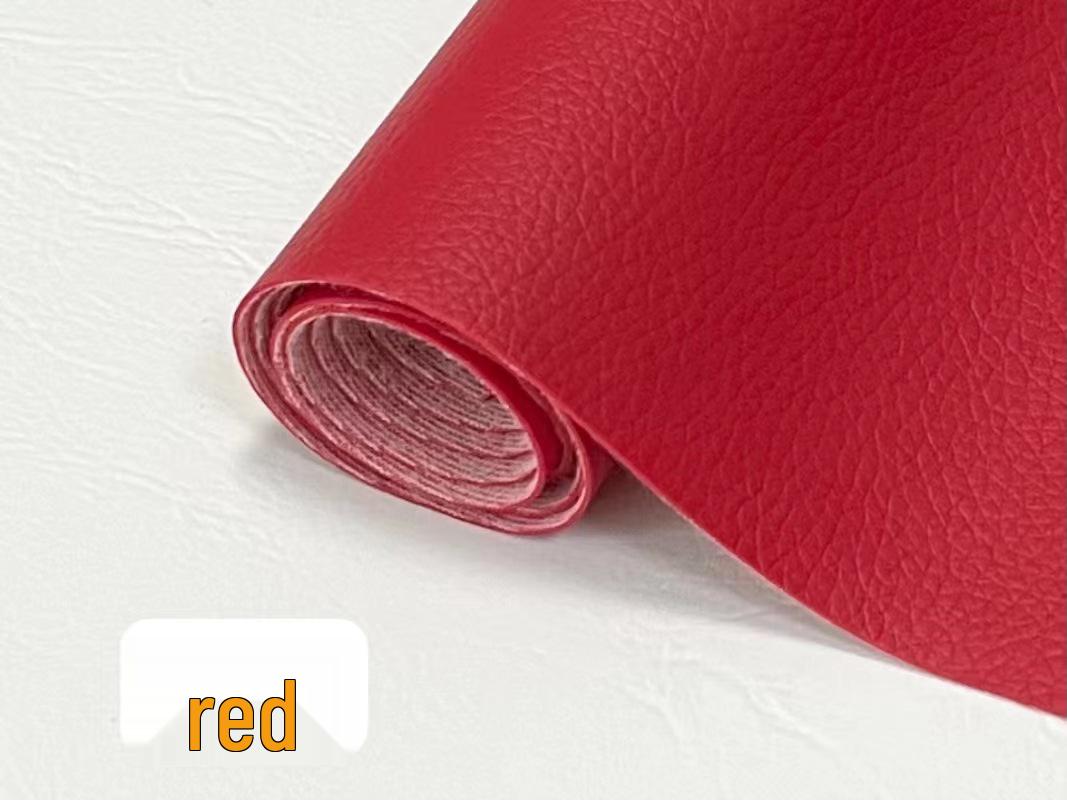 

Утолщенная самоклеящаяся заплатка из ПУ кожи с тиснением «личи» для диванов, кроватей и автомобильных салонов 30cm x 137cm красный