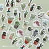 45 Sheets Succulent Green Plant Stickers, Fresh Healing Journal Decor, Potted Plant DIY Collage Material