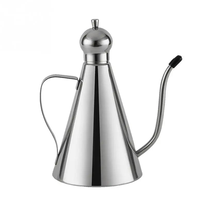 Condiment Storage Container Seasoning Vinegar Dispenser Stainless Steel Oil Bottle Teapot Non-toxic Dustproof Kitchen Accessory