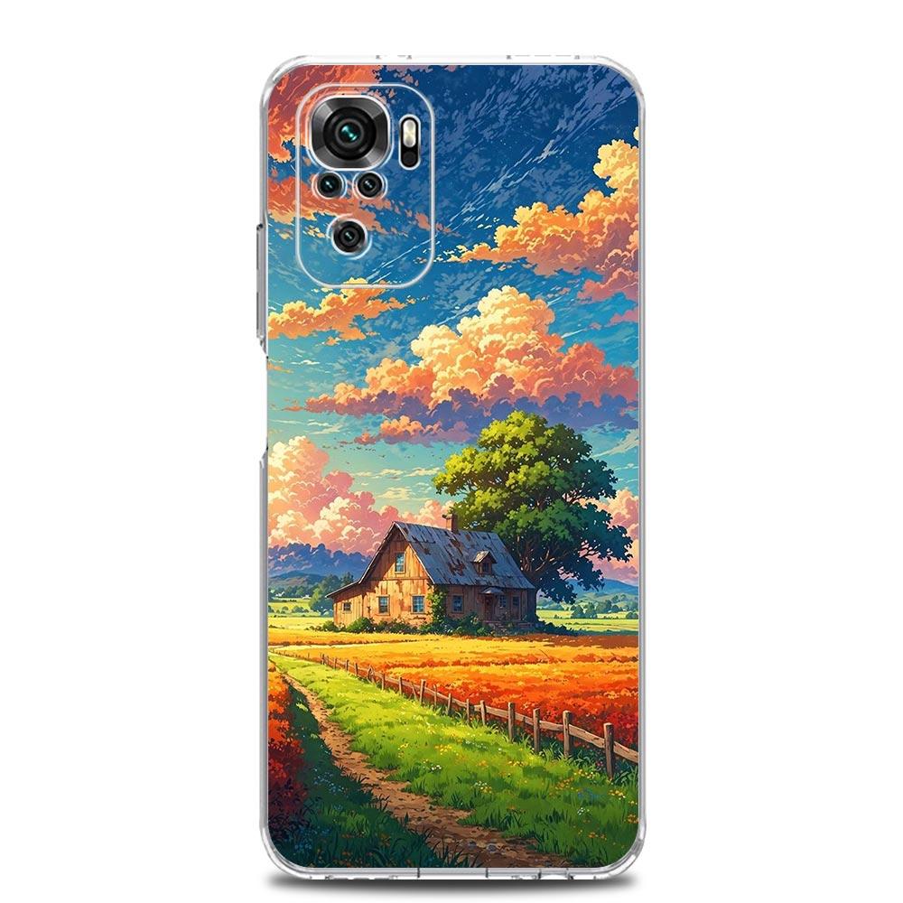 Japanese Landscape Soft TPU Phone Case For Xiaomi Redmi Note 15 14 13 12 4G 10 11 Pro Plus 5G 14C 13C 12C 10C 9A Cover