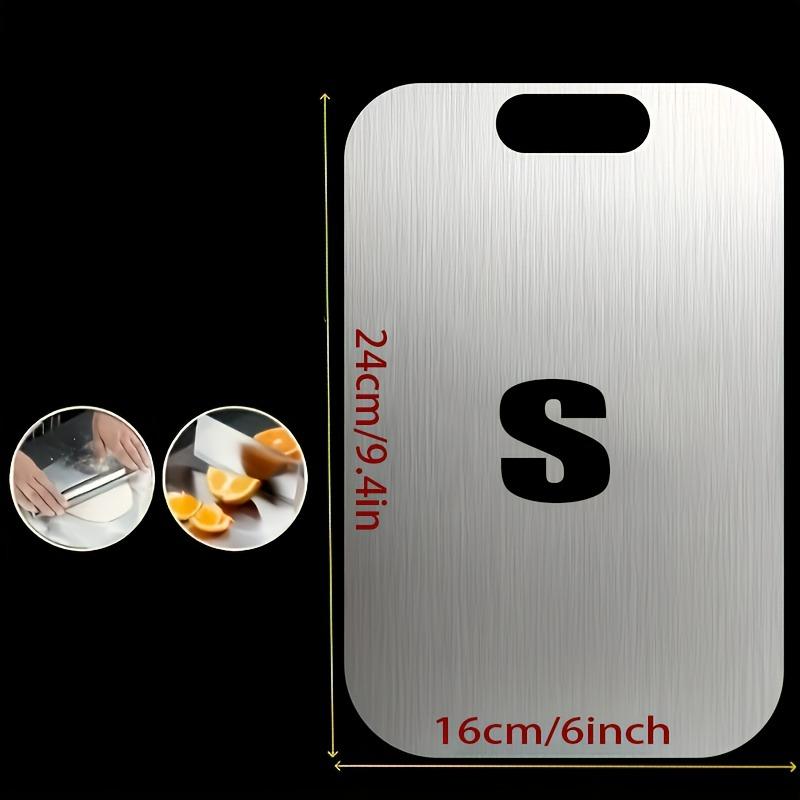 Stainless Steel Cutting Board Double Sided, Heavy Duty Food Grade Chopping Board with Non-Slip Base, Dishwasher Safe for Home