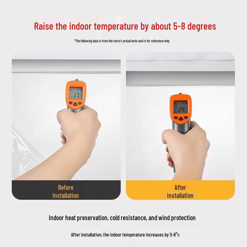 Folie Transparentă de Izolație Interioară pentru Iarnă – Rezistentă la Vânt și la Frig, Conservă Lumina