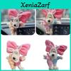 Cute Pink Bunny Bow Car Ornament Plush Hanging Pendant For Girls