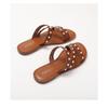 Ethnic Style Outside Wearing Sandals Bohemian Beaded Retro Roman Vacation