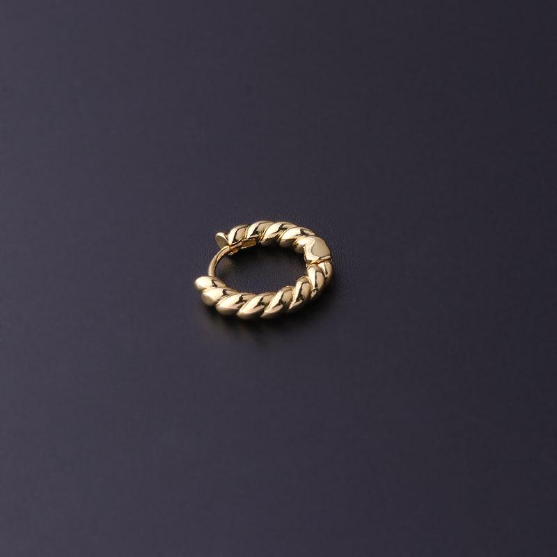 Gold-Plated Geometric Zircon Ear Cuff Earrings
