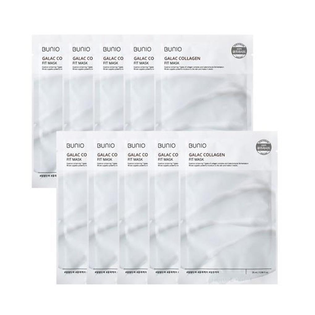 BU:NiO Galac Collagen Fit Mask 25ml x 10 sheets Galactomyces Elasticity Skin Age Management Pack