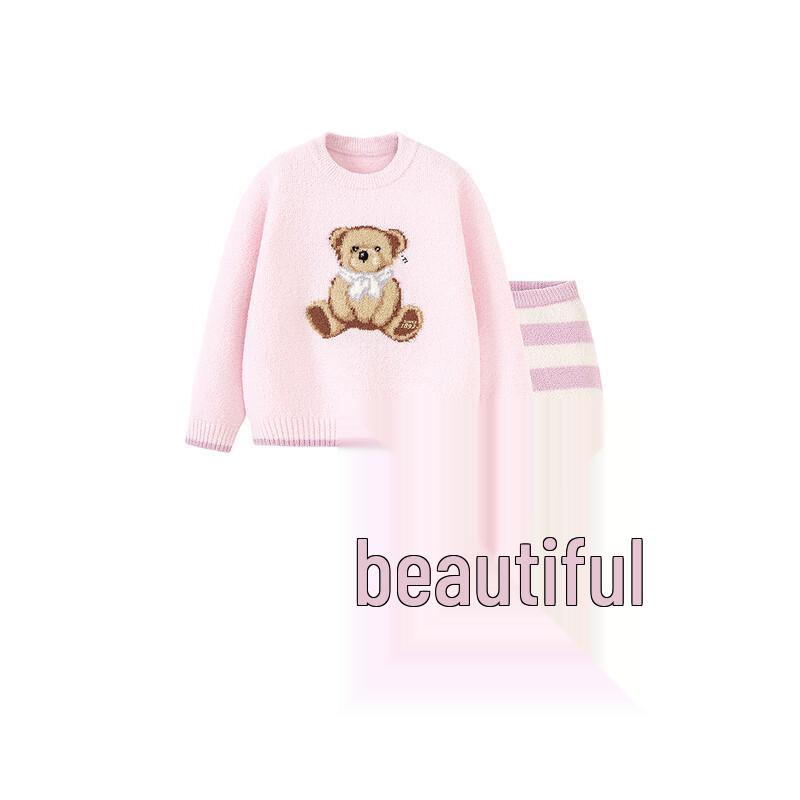 Minibala Teddy Bear Warm Fleece Pajama Set