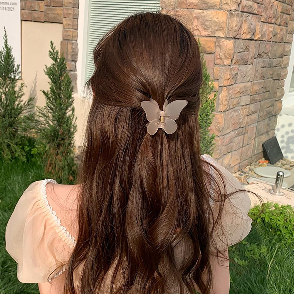 Fashion Butterfly Clamp Clips For Women Elegant Solid Color Hair Accessories For Birthday Gifts