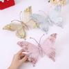 Holiday Decor Large Butterfly Ornament with Glitter Rhinestone Lightweight Plastic Pendant for Christmas For Tree Use