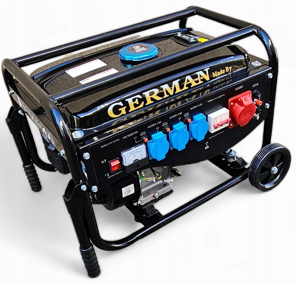 GRUPPO ELETTROGENO A8 5,2kW RUOTE RAME corrente AVR+ STATORE IN RAME GERMAN