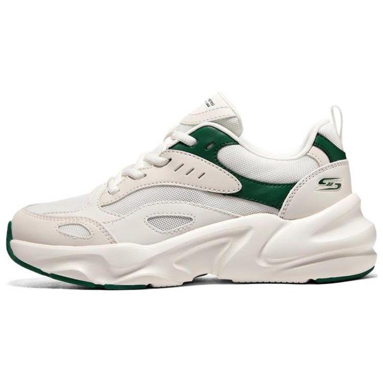 Skechers Bobs Bamina 2 Sport Low-Top Lifestyle Shoes Women sneakers White Green 117363-OWGN 35