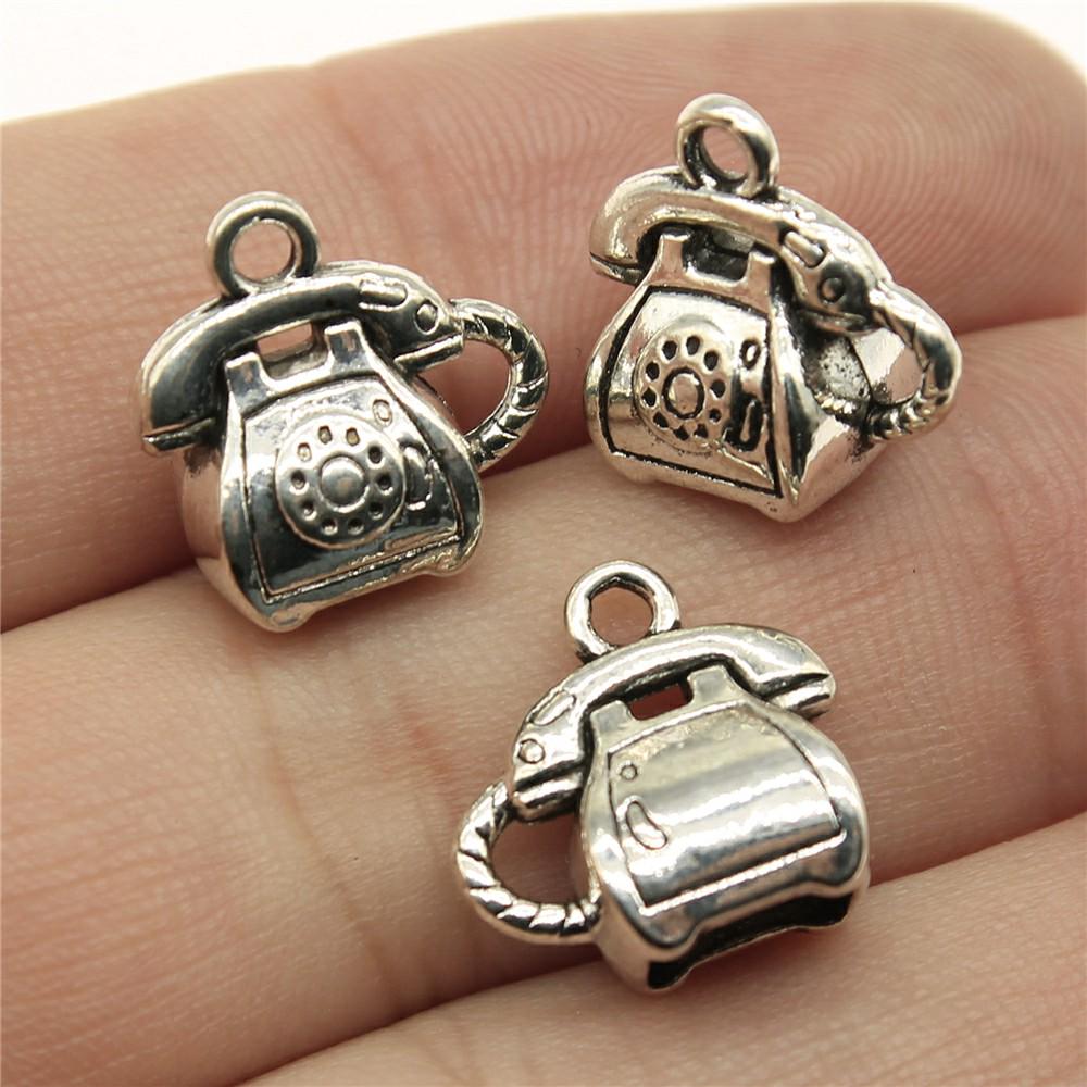 10pcs Daily Necessities Charms Umbrella Hair Dryer Broom Sofa Globe Pendants Jewelry Making Antique Silver Color