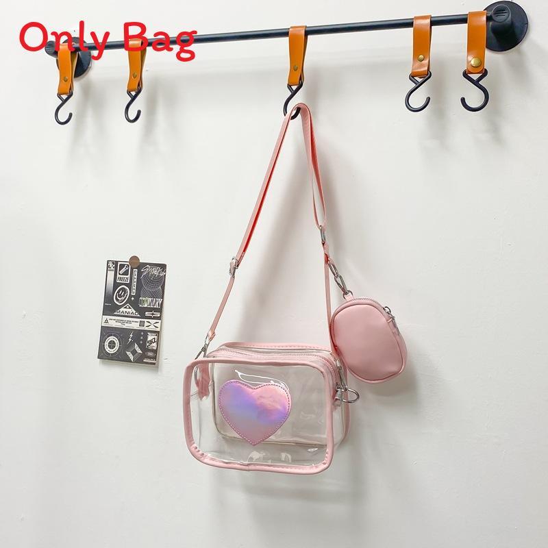 Pvc Transparent Small Square Bag With Zipper Closure For Casual Summer Fashion