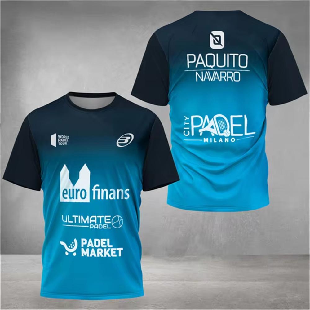 Herren Trend Padel T-Shirt Element Print Muster Ultra-dünn Kurzarm Herrenmode Tennis Atmungsaktiv Boutique Fitness Top