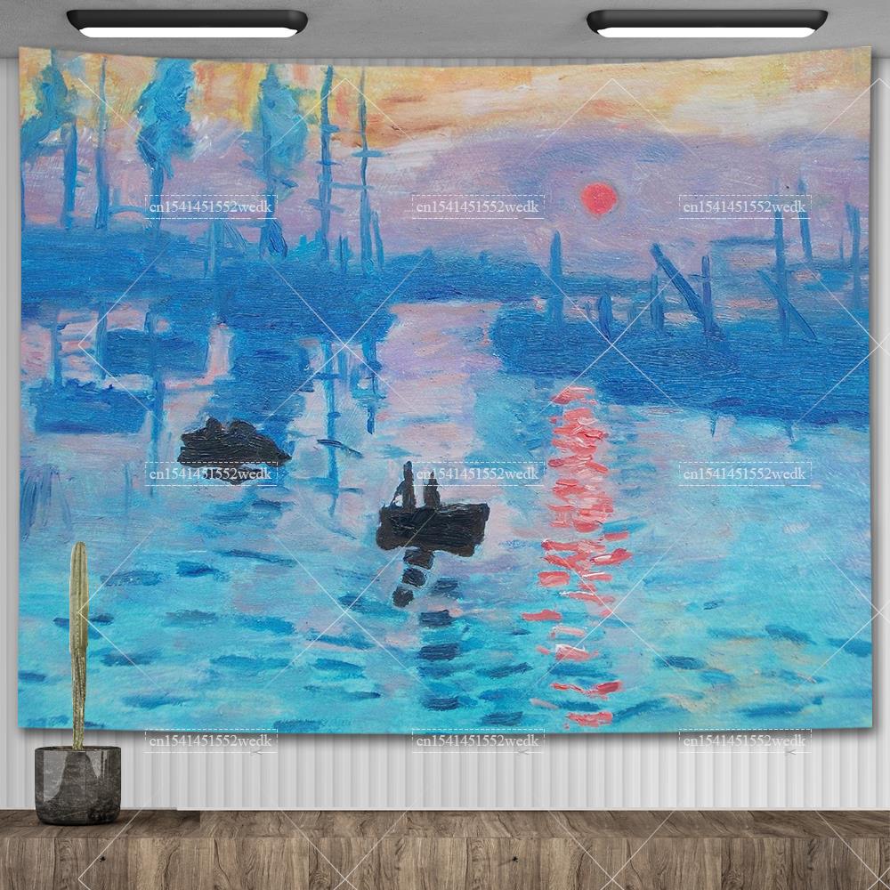 

Клод Моне, художній декор стін, гобелен, сад, квітковий пейзаж, картини олією, естетична прикраса кімнати, шпалери для гуртожитку 102x127cm 50x40in