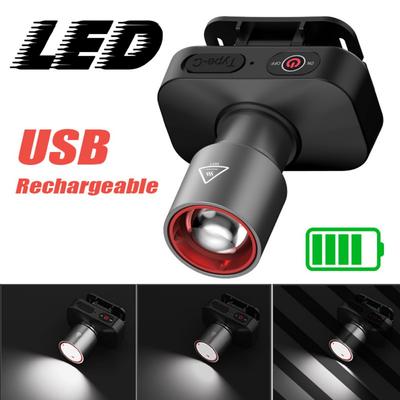 Faro LED Potente Super Luminoso Torcia Zoom Ricaricabile USB Lunga Durata Luce per Pesca Outdoor Torcia