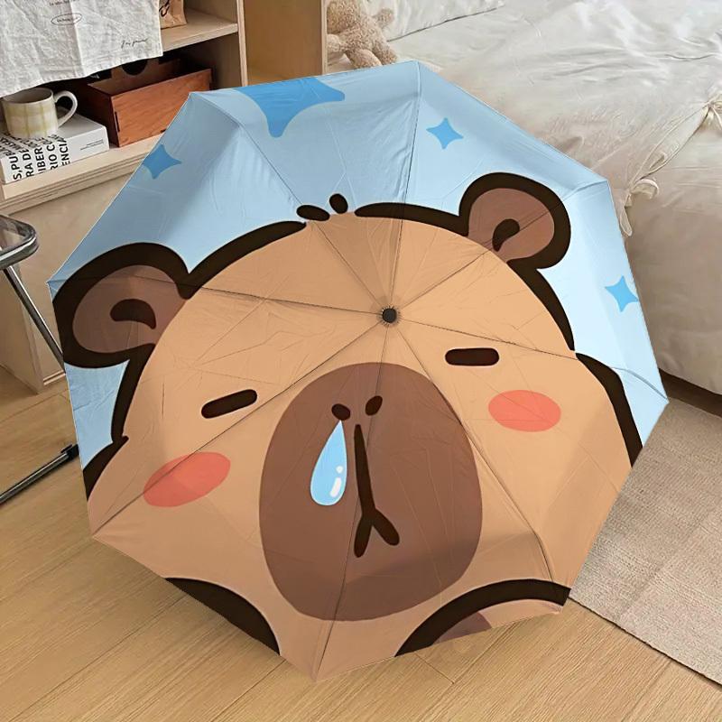 1 Stück Bären-Schrei-Regenschirm - 8 Speichen verstärkt, Automatisches Öffnen, Leicht & Langlebig, Niedliches Modeaccessoire für Draußen - T353