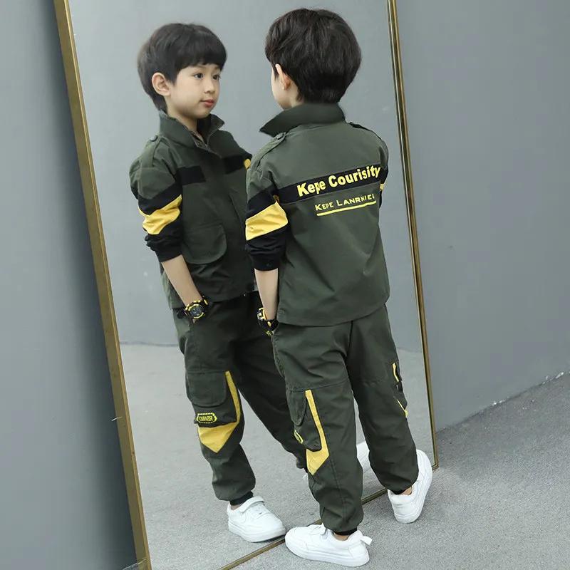 Boys' 2pcs/Set Spring Autumn Clothing Suits (Coat + Pants) - Kids  Teenager Sport School Outwear Suit